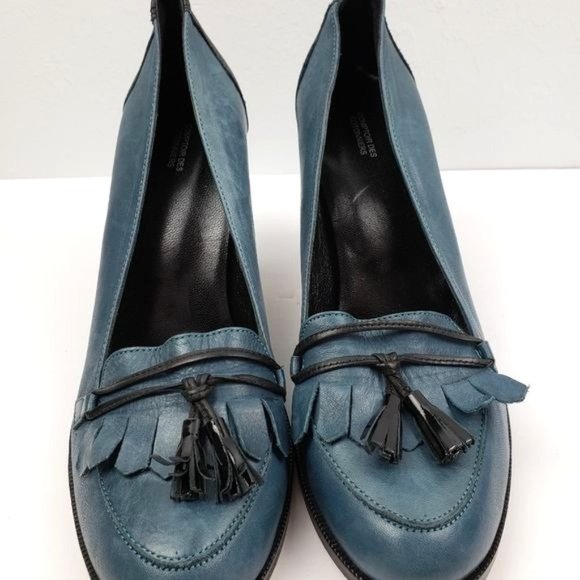 Comptoir Des Cotonniers teal shoes with tassel - Picture 4 of 8